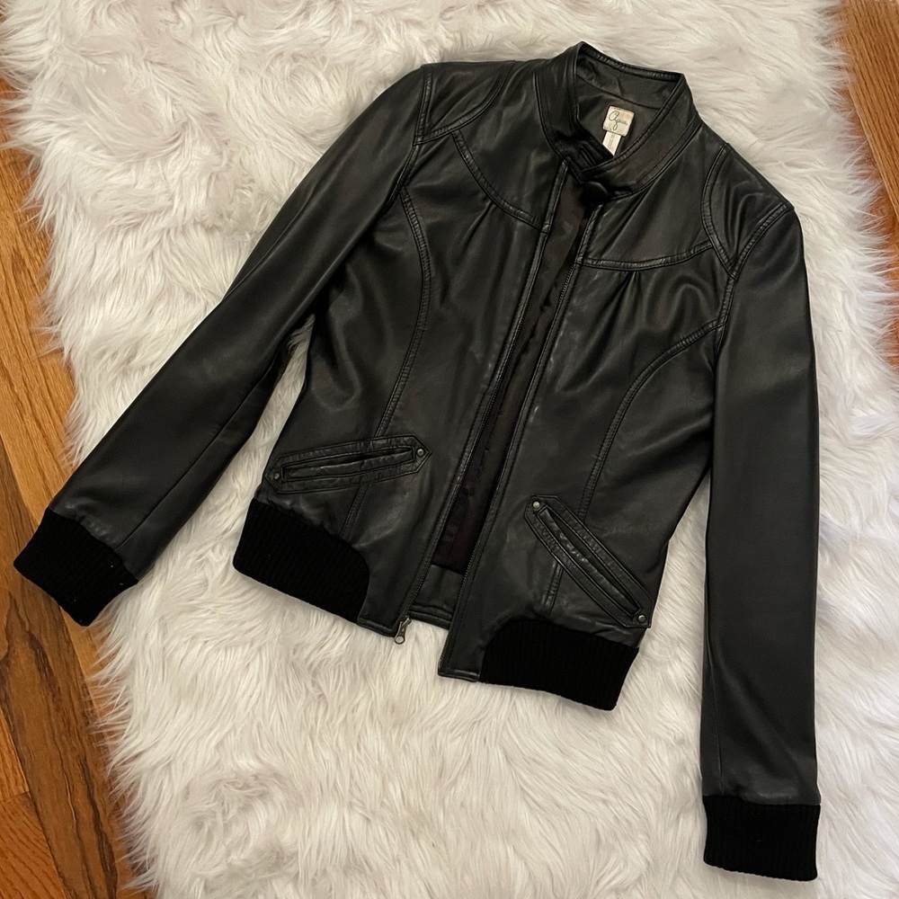 Leather Bomber Jacket